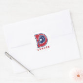 D Denver Logo Ronde Sticker (Envelop)