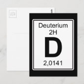 D - Deuterium Briefkaart (Voorkant / Achterkant)