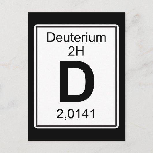 D - Deuterium Briefkaart (Voorkant)