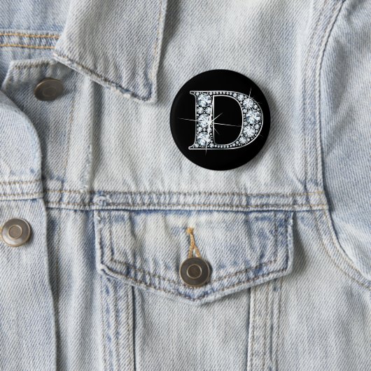 "D" Diamond Bling Button (In situ)