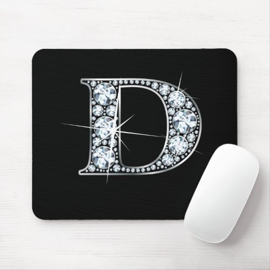 D "Diamond Bling" Print Mousepad Muismat (Met muis)