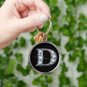"D" Diamond Bling Sleutelhanger (Hand)
