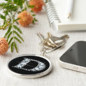 "D" Diamond Bling Sleutelhanger (Zijkant)