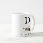 "D" Digger Bee Coffee Mok (Voorkant rechts)