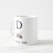 "D" Digger Bee Coffee Mok (Voorkant links)