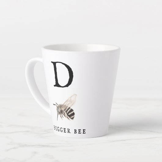 "D" Digger Bee Latte Mok (Linkerhoek)