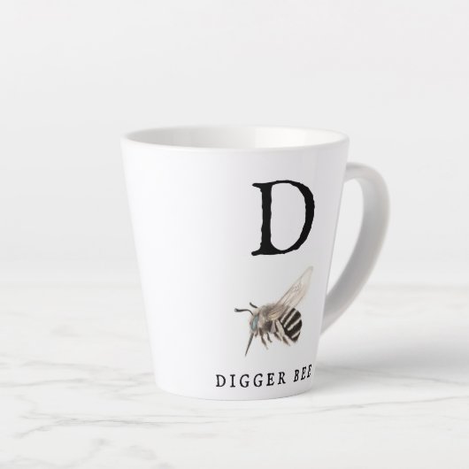"D" Digger Bee Latte Mok (Rechterhoek)