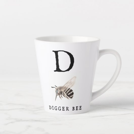 "D" Digger Bee Latte Mok (Rechts)