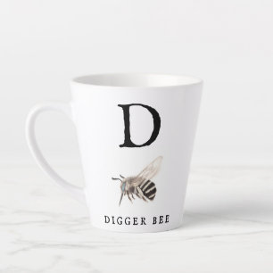 "D" Digger Bee Latte Mok