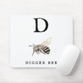 "D" Digger Bee Muismat (Met muis)