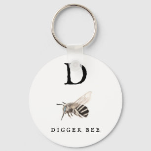 "D" Digger Bee Sleutelhanger