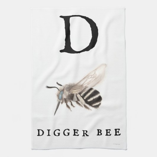 "D" Digger Bee Theedoek (Verticaal)