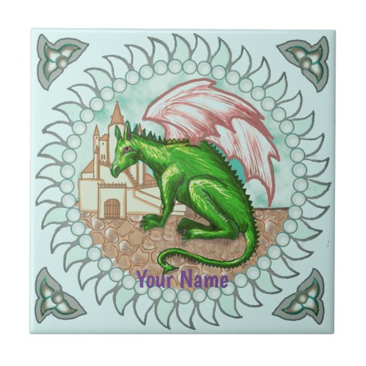 D Draak Tegeltje (Voorkant)
