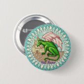 D Dragon-pinknop Ronde Button 5,7 Cm (Voorkant /achterkant)