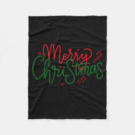 D Family Christmas Family Name  Fleece Deken (Voorkant)