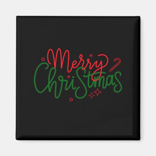 D Family Christmas Family Name  Magneet (Voorkant)