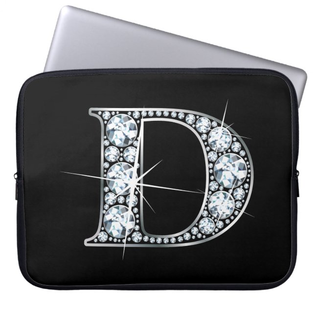 D Faux-"Diamond"-monogram Laptop Sleeve (Voorkant)