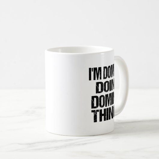 D First Name Dominic Doing Dominic Things Long Sle Koffiemok (Voorkant rechts)