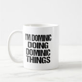 D First Name Dominic Doing Dominic Things Long Sle Koffiemok (Links)