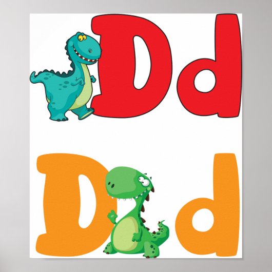 D For Dinosaur Poster (Voorkant)