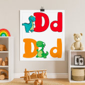 D For Dinosaur Poster