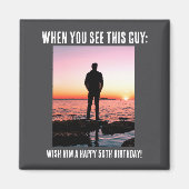 D Funny 50th Milestone Birthday  Magneet (Voorkant)