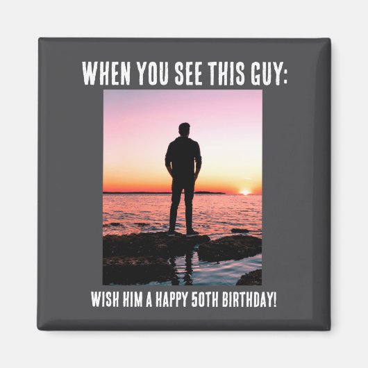 D Funny 50th Milestone Birthday  Magneet (Voorkant)