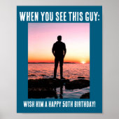 D Funny 50th Milestone Birthday  Poster (Voorkant)