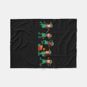 D Funny Face Photo Christmas Elf  Fleece Deken (Voorkant (Horizontaal))