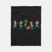 D Funny Face Photo Christmas Elf  Fleece Deken (Voorkant)
