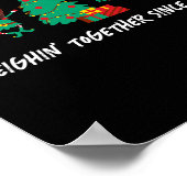 D Funny Face Photo Christmas Elf Poster (Hoek)