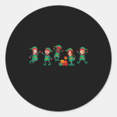 D Funny Face Photo Christmas Elf Ronde Sticker (Voorkant)