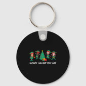 D Funny Face Photo Christmas Elf  Sleutelhanger (Voorkant)