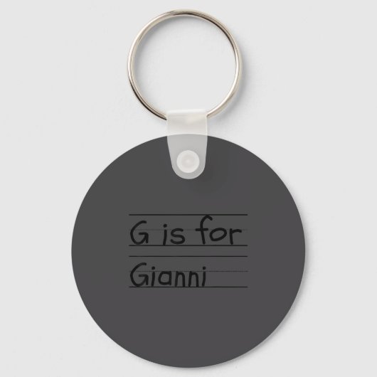 D G Is For Gianni Name Student Kindergarten  Sleutelhanger (Voorkant)