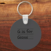 D G Is For Gianni Name Student Kindergarten  Sleutelhanger (Voorkant)