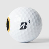 D Gold Monogrammed Letter Personalized Golf Balls Golfballen (Logo)