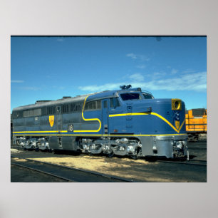 D&H Alco PA-1 #18. (trein;hemel;wolken;spoor;)_tre Poster