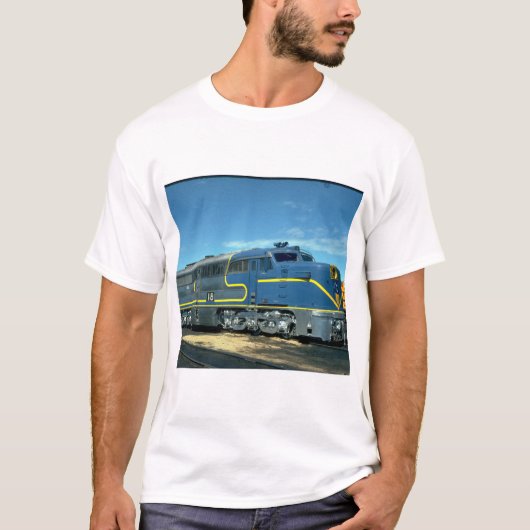 D&H Alco PA-1 #18. (trein;hemel;wolken;spoor;)_tre T-shirt (Voorkant)