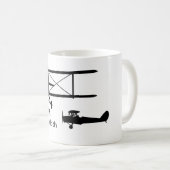 D.H. Mok Tiger Moth Silhouette (Voorkant rechts)