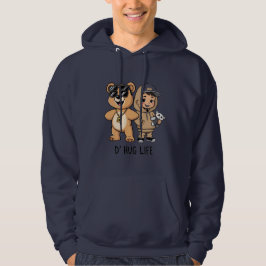 D’ Hug Life Funny Teddy Bear Gangster Hoodie