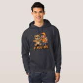 D’ Hug Life Funny Teddy Bear Gangster Hoodie. Hoodie (Voorkant volledig)