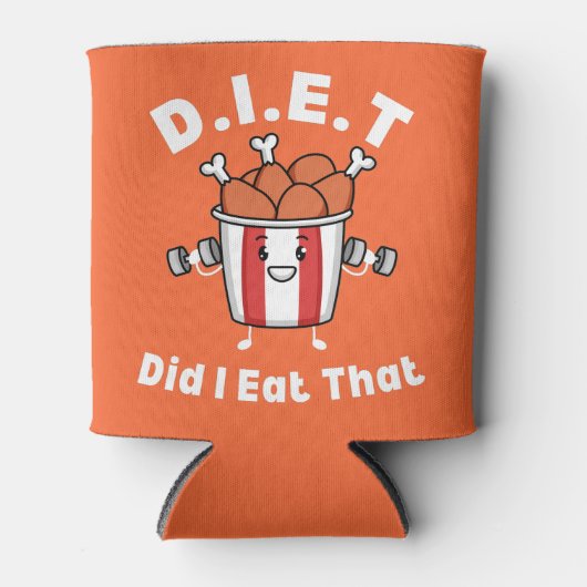 D.I.E.T. - Eet ik die grappige Foodie Blikjeskoeler (Voorkant)