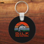 D.i.l.f. - Verdorie, ik hou van vissen _ Grappige  Sleutelhanger (Voorkant)