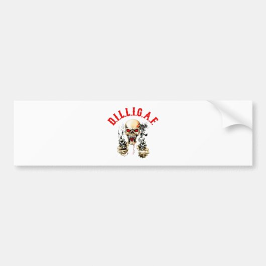 D.I.L.I.G.A.F. BUMPERSTICKER (Voorkant)