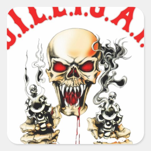 D.I.L.I.G.A.F. VIERKANTE STICKER (Voorkant)