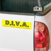 D.I.V.A. Gescheiden vrouw Bumpersticker (Op Truck)