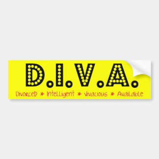 D.I.V.A. Gescheiden vrouw Bumpersticker
