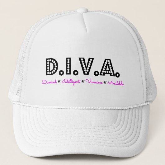 D.I.V.A. Gescheiden vrouw Trucker Pet (Voorkant)