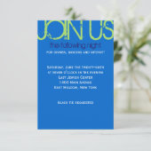 D Initiaal Collectie Bar Bat Mitzvah Party Kaart (Staand voorkant)