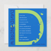 D Initiaal Collectie Bar bat Mitzvah Uitnodiging (Voorkant)